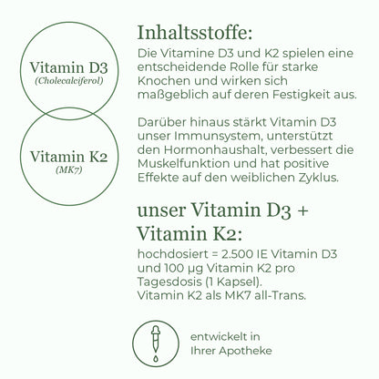 Vitamin D3 + K2